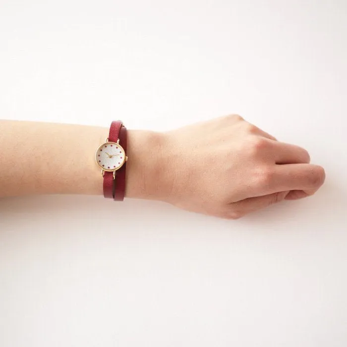 Women's Wristwatch - Cinnabar, Japanese handmade wrist watch, Japanese handmade wrist watch