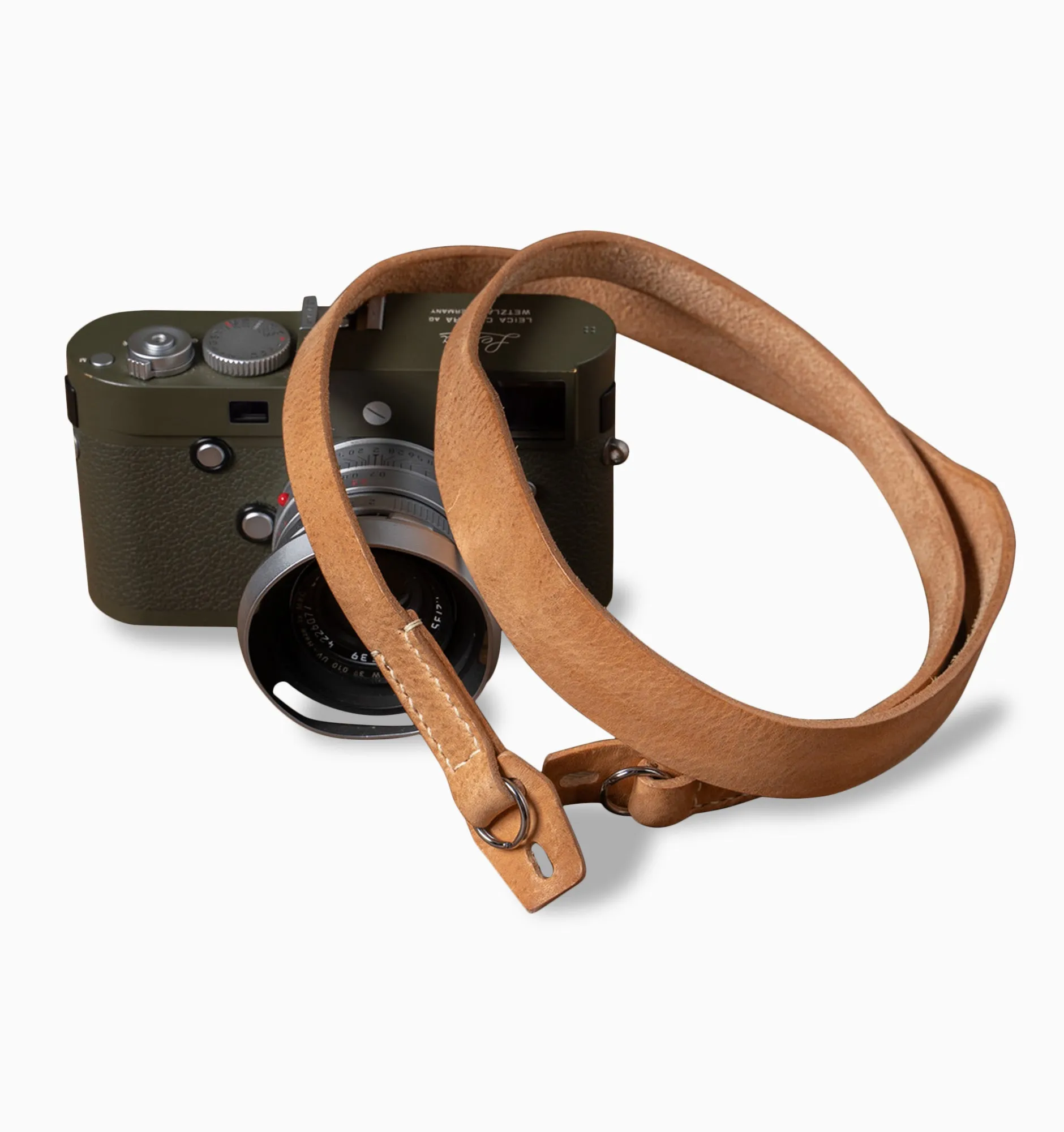 Wotancraft Full Leather Camera Neck Strap Tapered (Cura Split Rings)