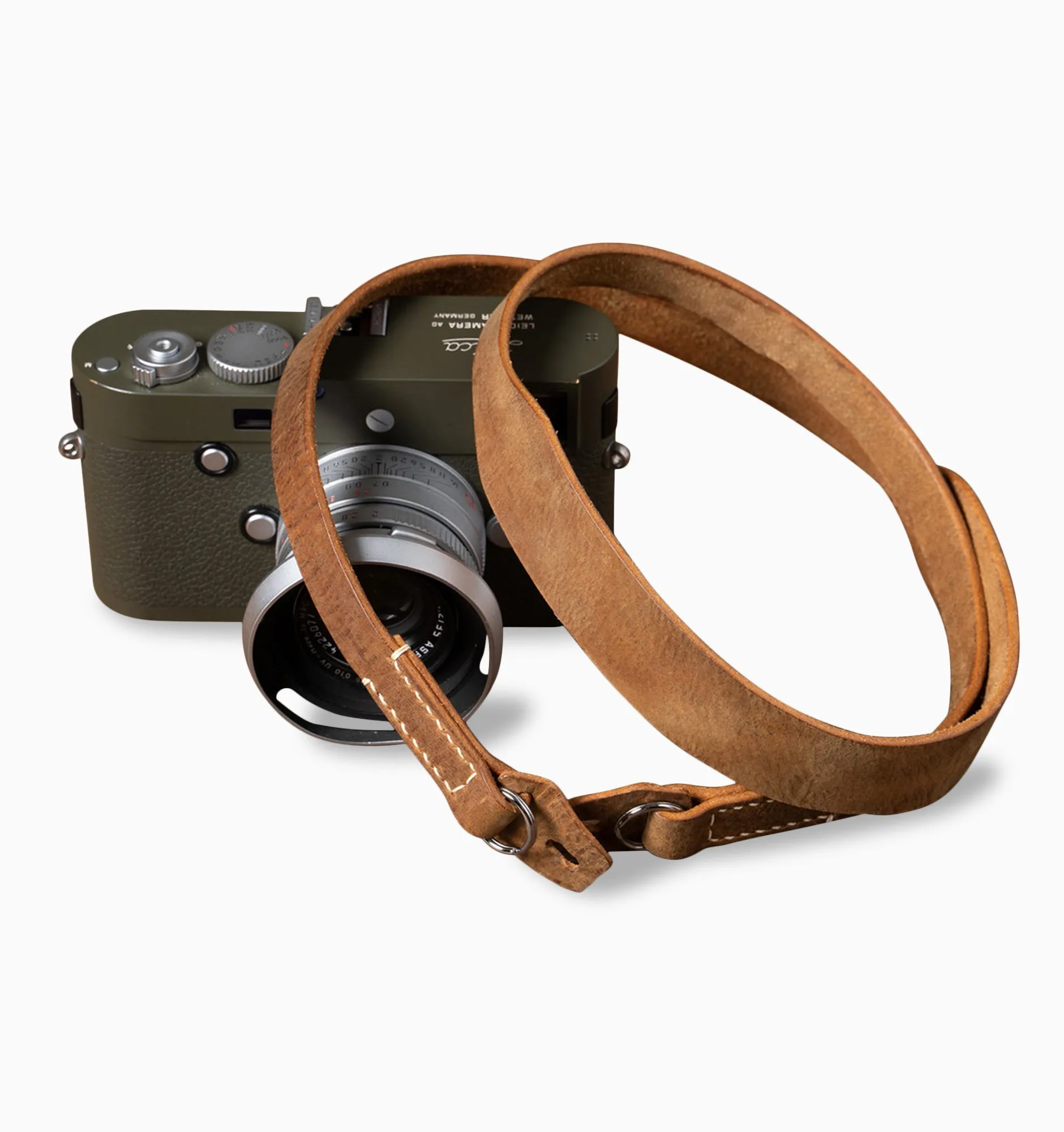 Wotancraft Full Leather Camera Neck Strap Tapered (Cura Split Rings)