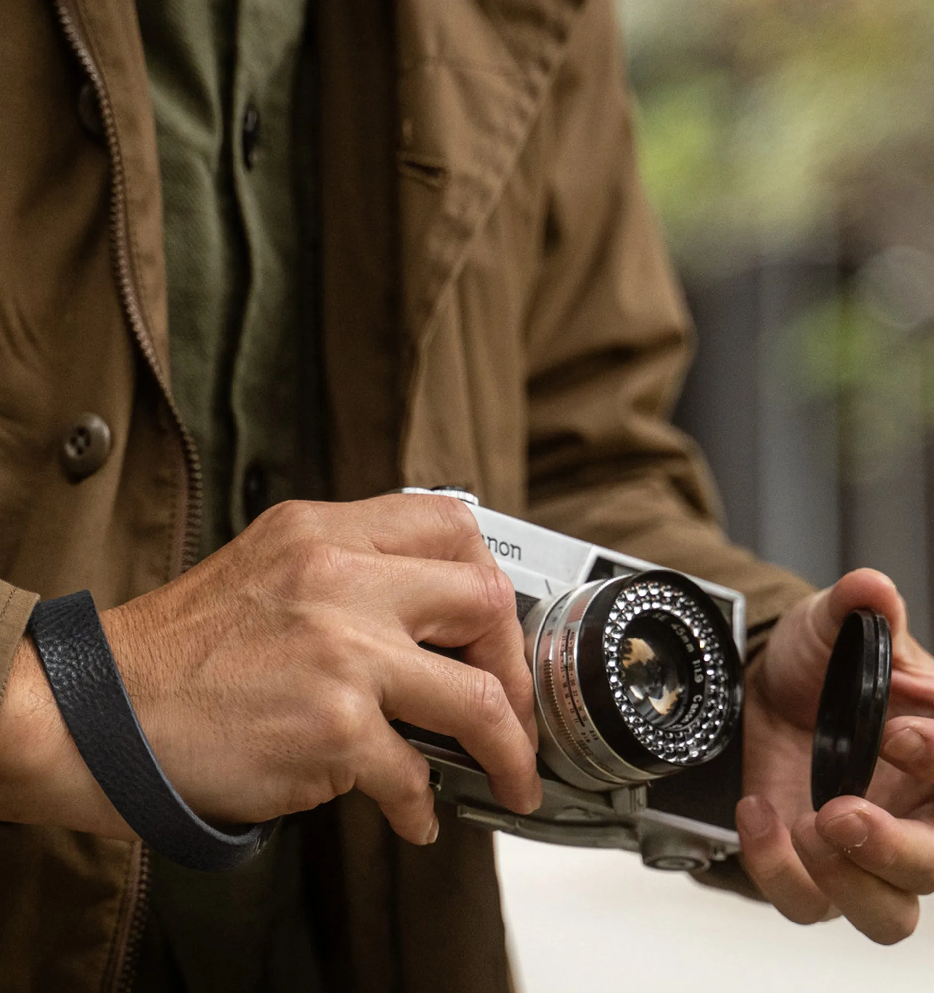 Wotancraft Full Leather Camera Wrist Strap (Cura Split Rings)