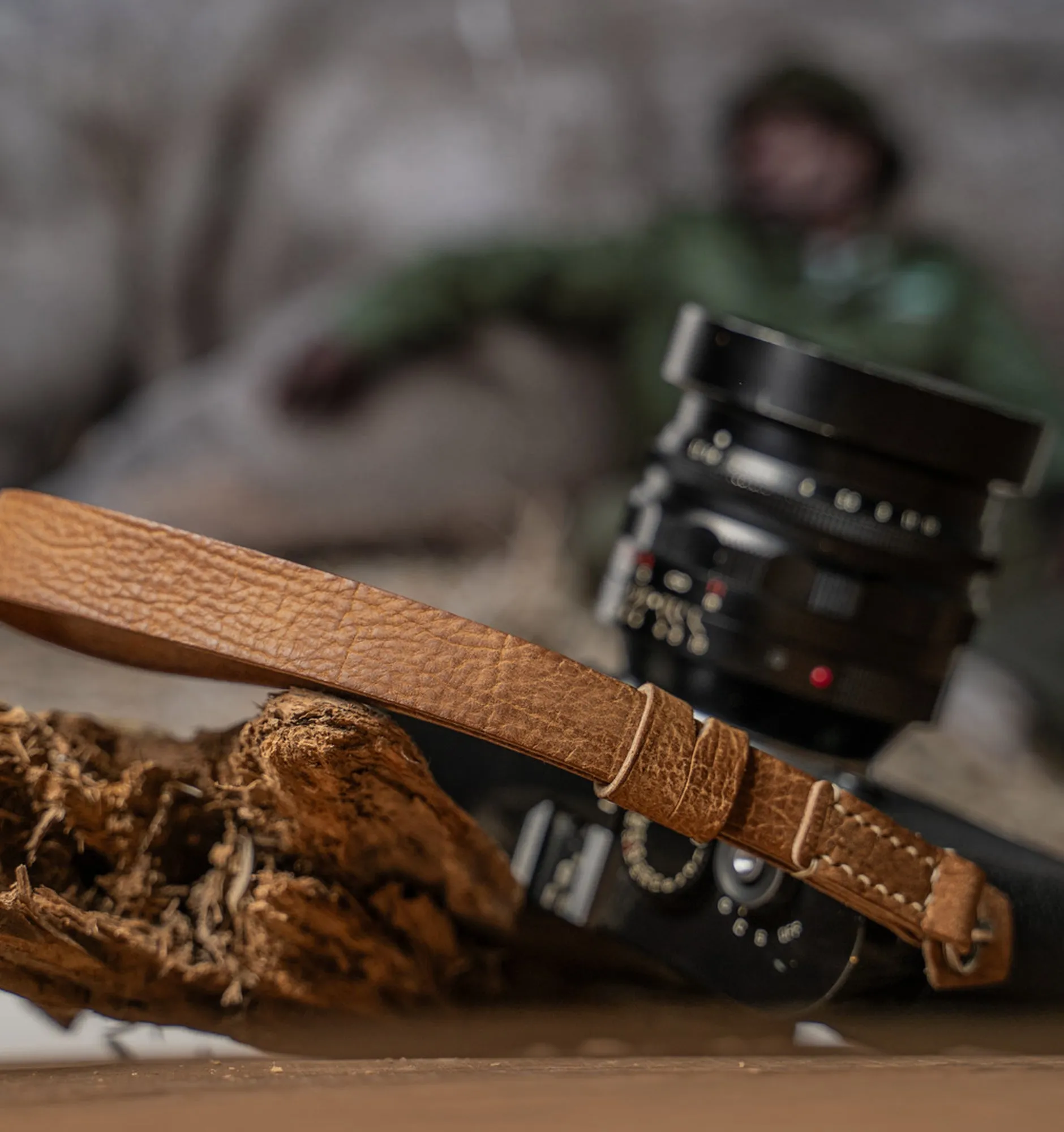 Wotancraft Full Leather Camera Wrist Strap (Cura Split Rings)