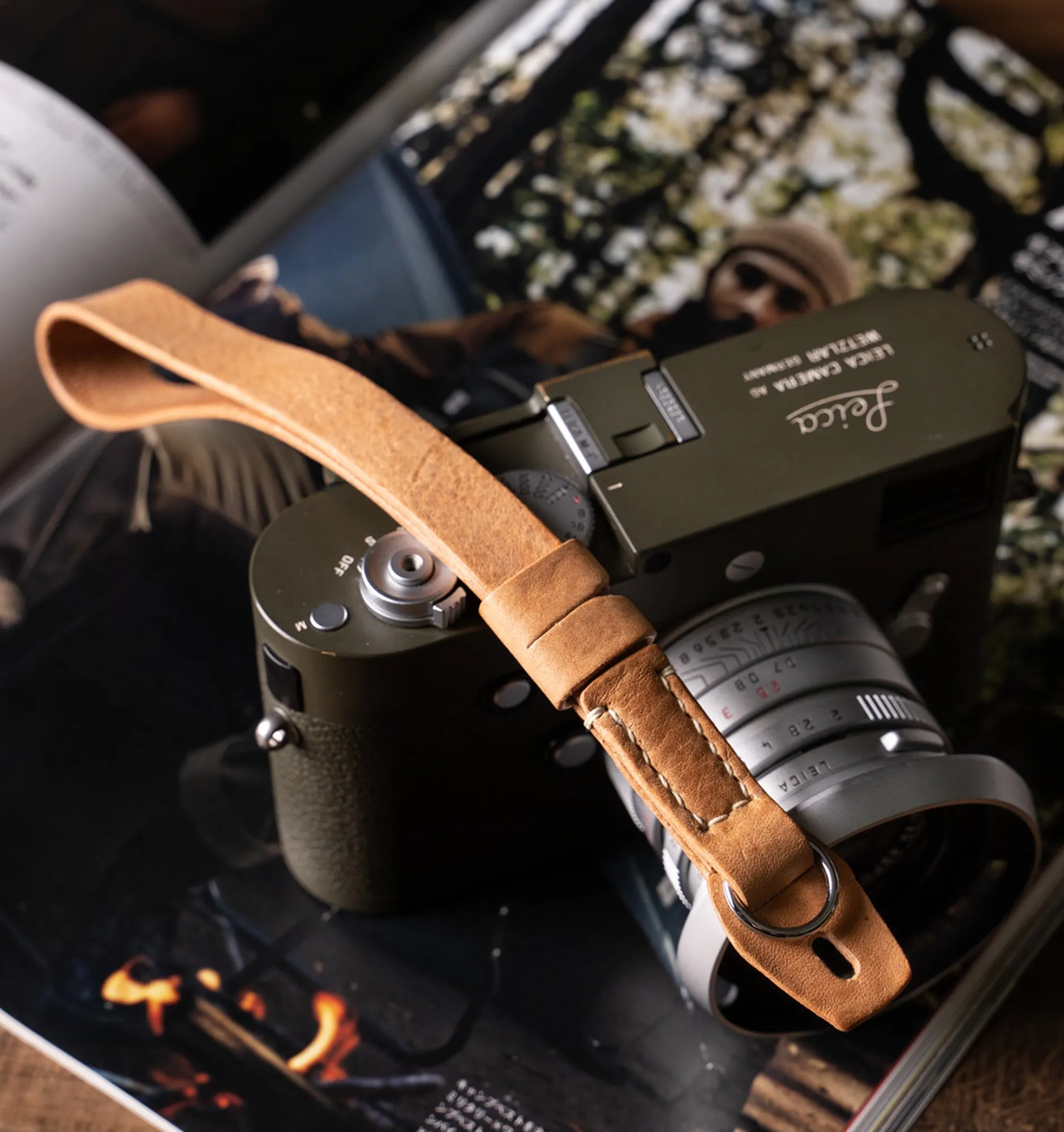 Wotancraft Full Leather Camera Wrist Strap (Cura Split Rings)