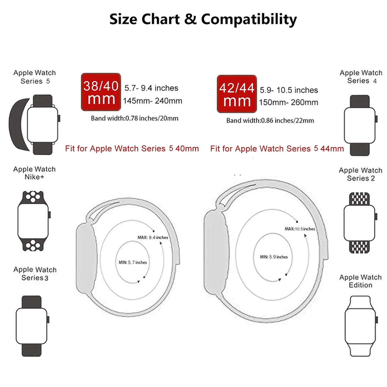 Woven Nylon Strap For Apple Watch-Camel (42/44/45mm)