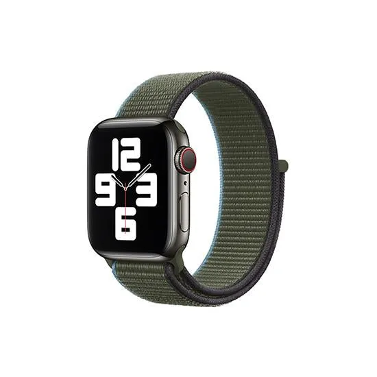 Woven Nylon Straps For Apple Watch-42/44/45/49mm New 2020 Edition (Charcoal)