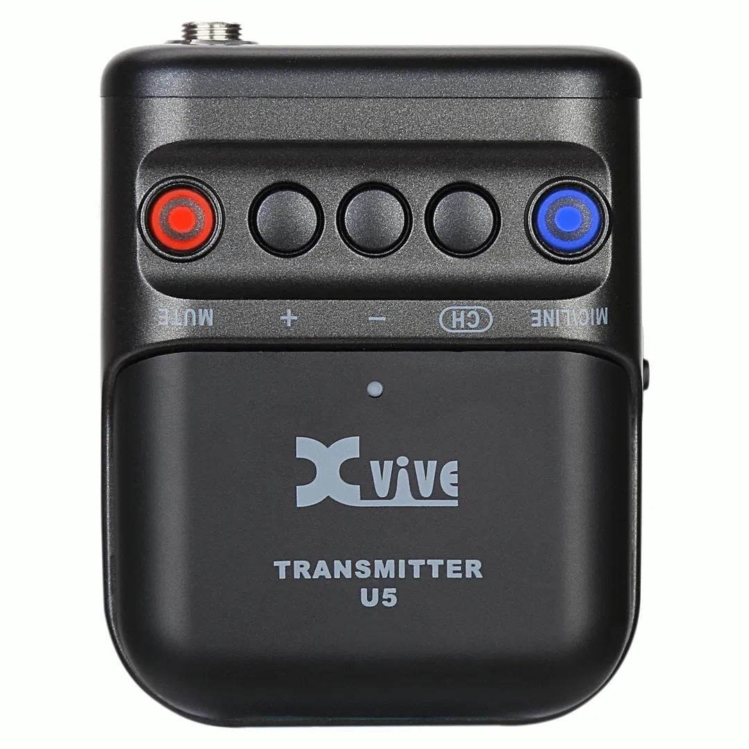 XVIVE U5 Camera-Mounted Wireless Audio for Video System. One transmitter and one receiver.